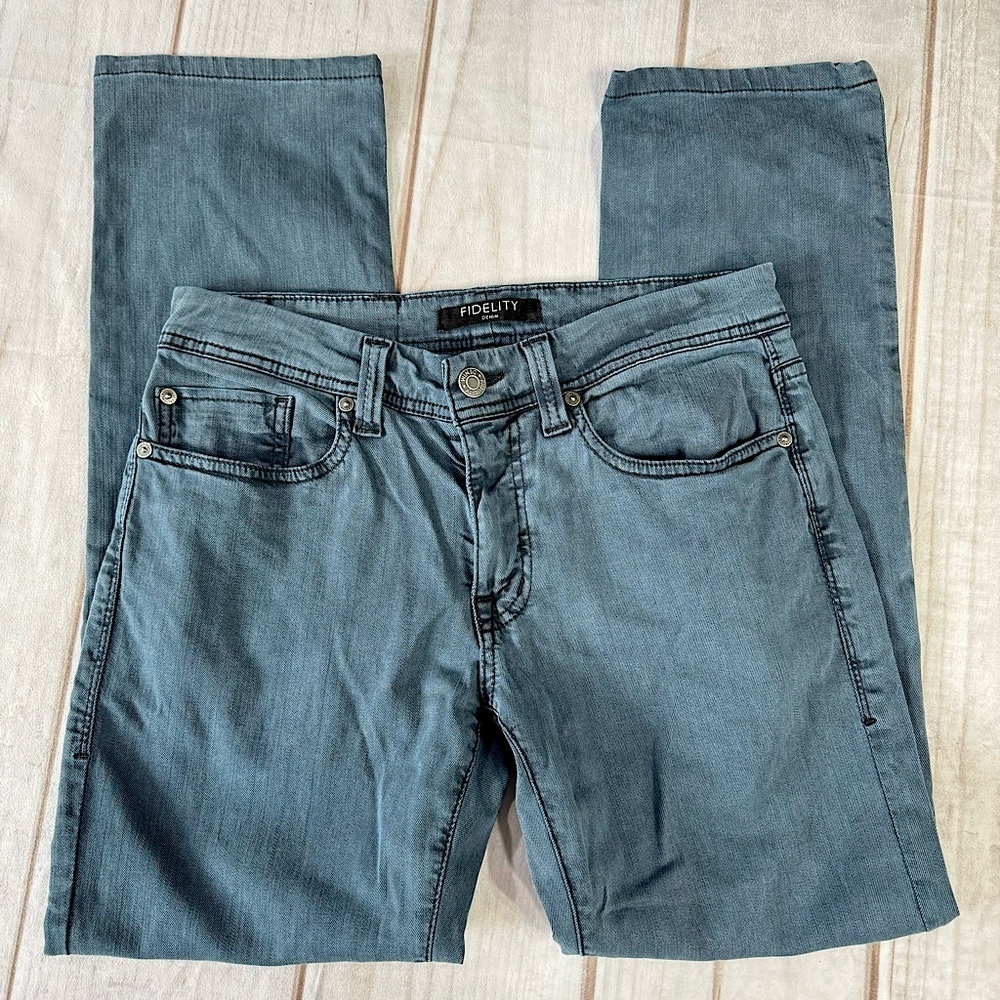 Fidelity Jimmy Jeans Lumina Twill Team Blue Lightweight Comfy Size 31x29